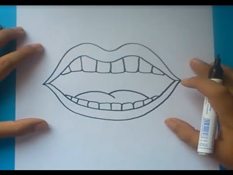 Como dibujar una boca paso a paso  How to draw a mouth, dibujos de Una Boca, como dibujar Una Boca paso a paso