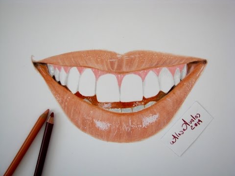 Tutorial: Cómo dibujar una sonrisa con lápices de colores - YouTube, dibujos de Una Boca Sonriente, como dibujar Una Boca Sonriente paso a paso