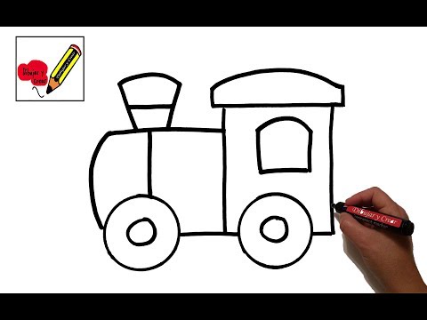  Cómo dibujar Un Tren 】 Paso a Paso Muy Fácil
