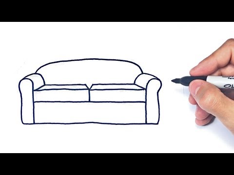 Cómo dibujar un Sofa Paso a Paso  Dibujo de Sofa - YouTube, dibujos de Un Sofá, como dibujar Un Sofá paso a paso