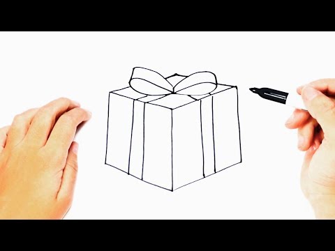  Cómo dibujar Un Regalo De Navidad En 3D 】 Paso a Paso Muy Fácil