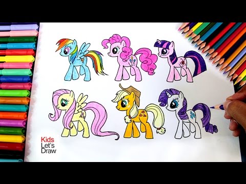 Cómo dibujar todas las ponis de My Little Pony, dibujos de Un Pony, como dibujar Un Pony paso a paso