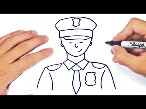 Cómo dibujar un Policia Paso a Paso  Dibujo de Policia - YouTube, dibujos de Un Policía, como dibujar Un Policía paso a paso