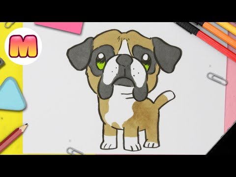 COMO DIBUJAR UN PERRO BOXER KAWAII PASO A PASO - Como dibujar un perro -  YouTube, dibujos de Un Perro Boxer, como dibujar Un Perro Boxer paso a paso