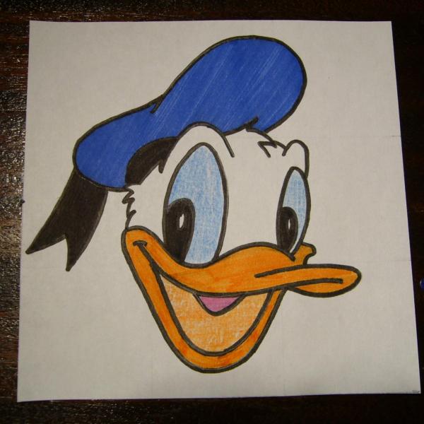 Cómo dibujar la cara de Pato Donald - 9 pasos, dibujos de Donald, como dibujar Donald paso a paso