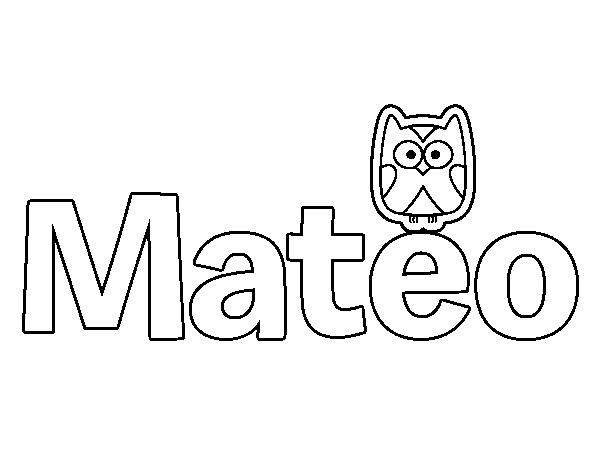 Dibujo de Mateo para Colorear - Dibujos - net, dibujos de El Nombre Mateo, como dibujar El Nombre Mateo paso a paso