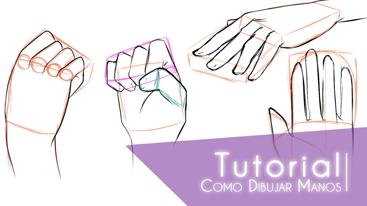 How to draw hands, dibujos de Manos, como dibujar Manos paso a paso