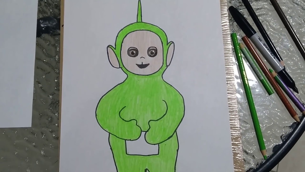 Como DIBUJAR y PINTAR al TELETUBBIE 😊DIPSY😉how to DRAW And PAINT  😉DIPSY😊 from TELETUBBIES, dibujos de Los Teletubbies, como dibujar Los Teletubbies paso a paso