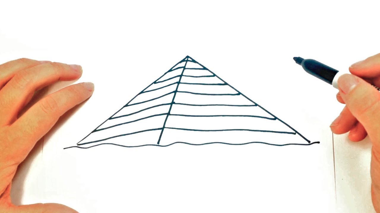 Como dibujar una Piramide paso a paso, dibujos de Una Pirámide, como dibujar Una Pirámide paso a paso