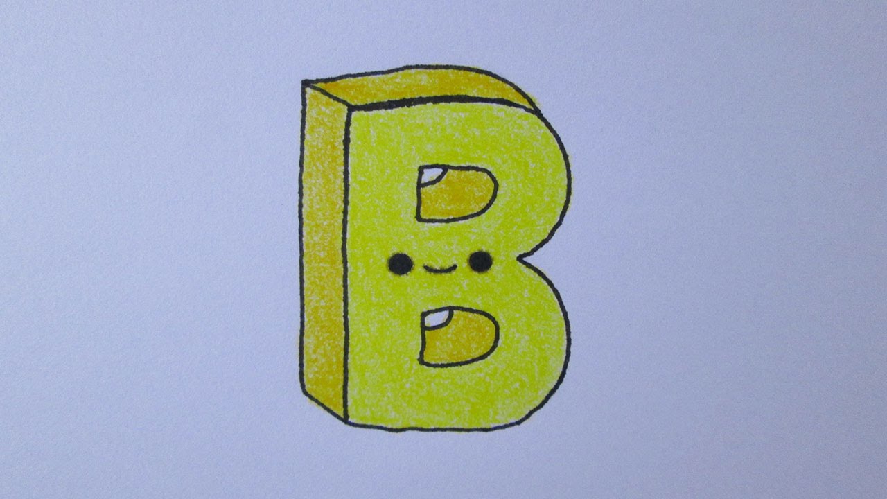 Cómo dibujar la letra B, dibujos de La Letra B, como dibujar La Letra B paso a paso