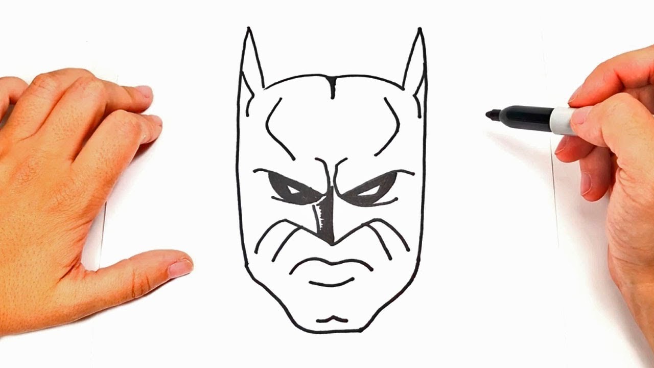 Como dibujar La Cara de Batman  Dibujos de Personajes, dibujos de La Cara De Batman, como dibujar La Cara De Batman paso a paso
