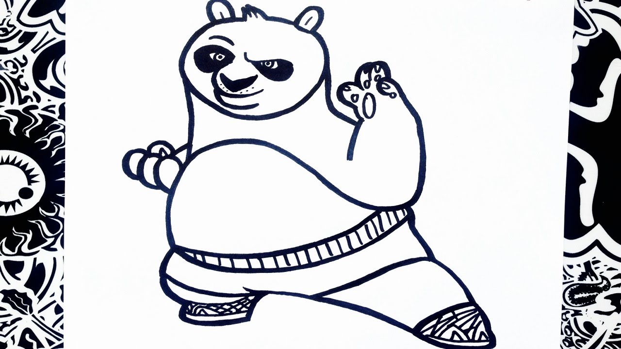 como dibujar a kung fu panda  how to draw kung fu panda, dibujos de Kung Fu Panda, como dibujar Kung Fu Panda paso a paso