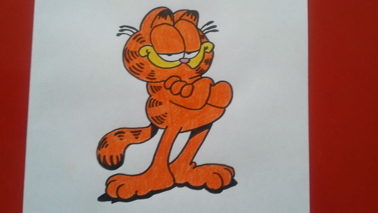 COMO DIBUJAR A GARFIELD PASO A PASO - HOW TO DRAW GARFIELD - COMO DESENHAR  GARFIELD, dibujos de Garfield, como dibujar Garfield paso a paso