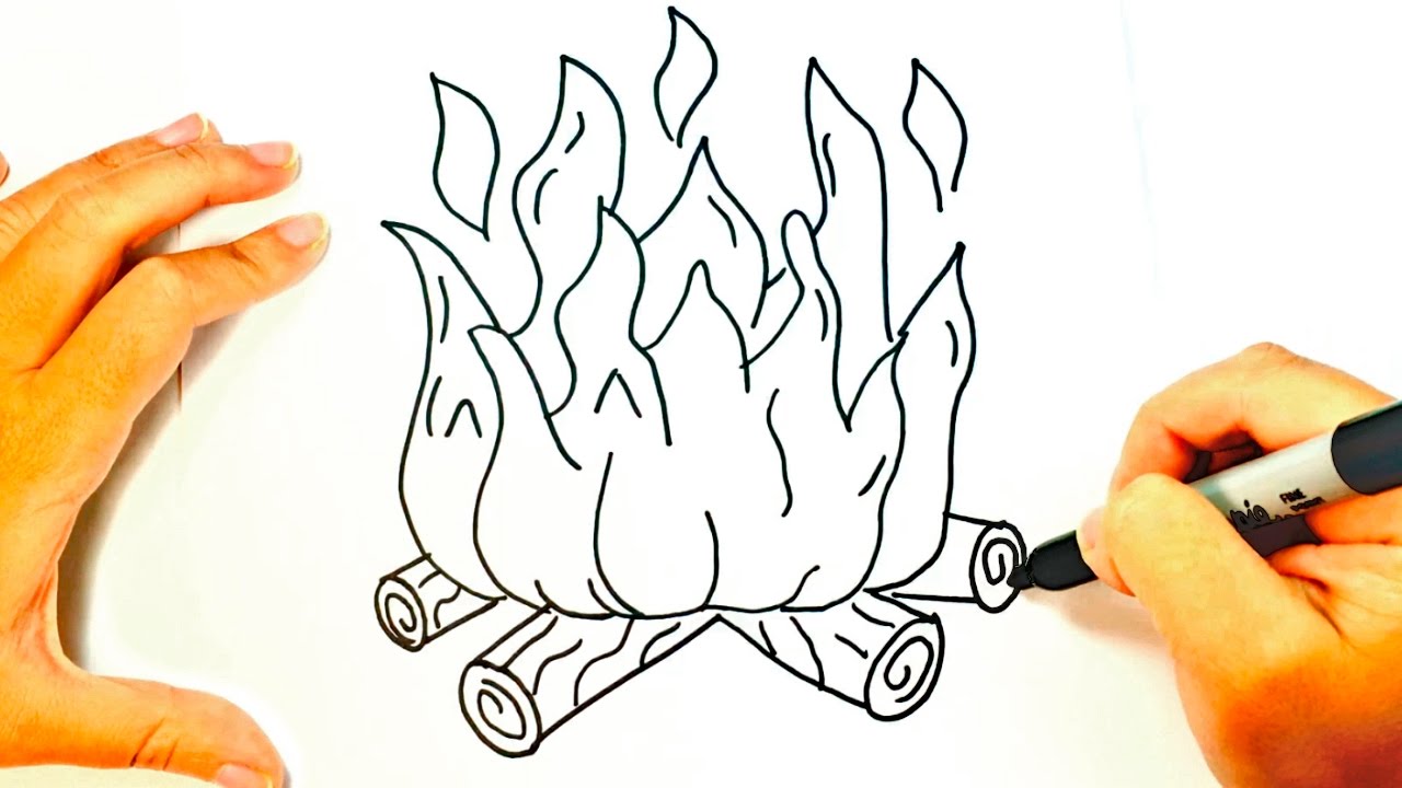 Cómo dibujar Fuego  Dibujo de Fuego paso a paso, dibujos de Fuego, como dibujar Fuego paso a paso