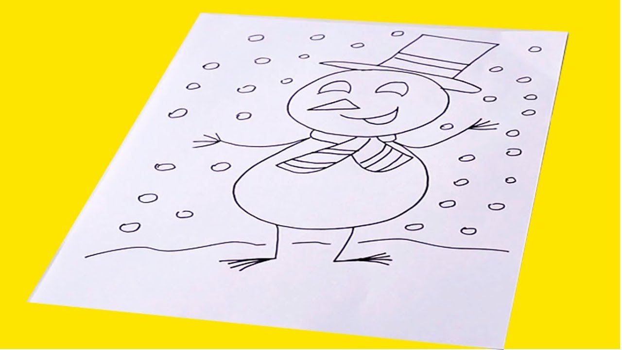 Como dibujar al Hombre de Nieve Frosty, dibujos de Frosty, como dibujar Frosty paso a paso