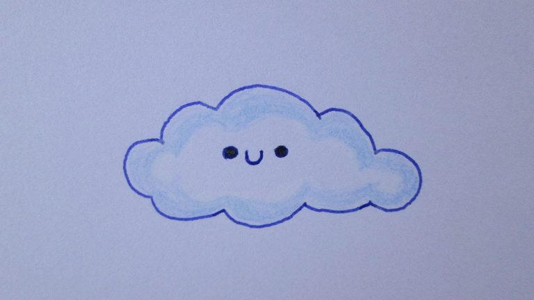 Cómo dibujar Una Nube Paso a Paso Muy Fácil Dibuja Fácil