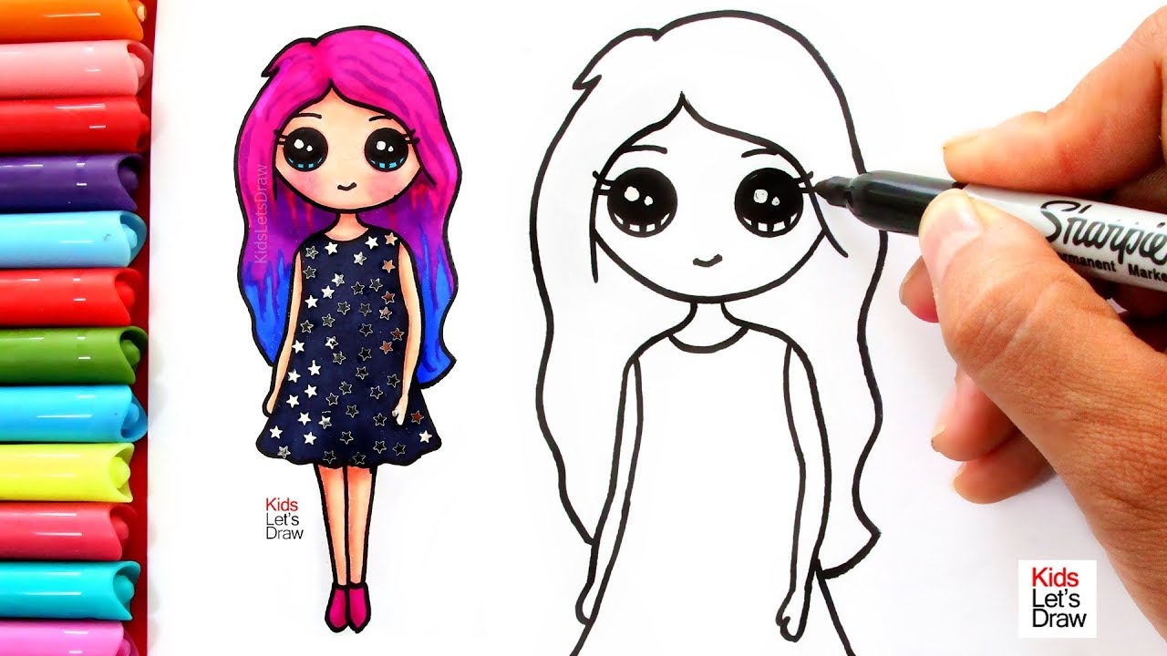 Como Dibujar Una Muneca Kawaii Paso A Paso Dibujos Kawaii Faciles