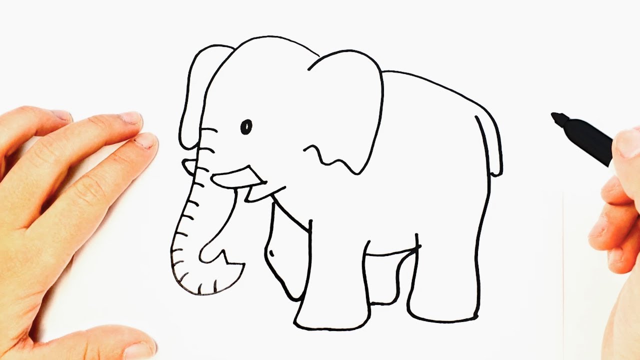 Cómo dibujar un Elefante paso a paso  Dibujos Fáciles Para Niños, dibujos de Elefantes, como dibujar Elefantes paso a paso