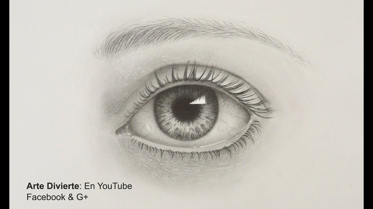 Cómo dibujar un ojo realista a lápiz- Arte Divierte -, dibujos de El Iris De Un Ojo, como dibujar El Iris De Un Ojo paso a paso
