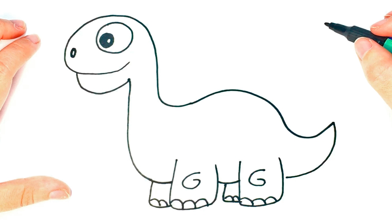 Cómo dibujar un Dinosaurio para niños  Dibujo de Dinosaurio paso a paso, dibujos de Dinosaurios, como dibujar Dinosaurios paso a paso