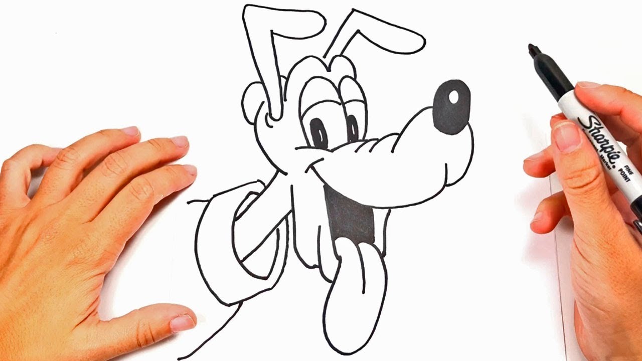 Como dibujar a Pluto  Dibujos de Disney, dibujos de Disney, como dibujar Disney paso a paso