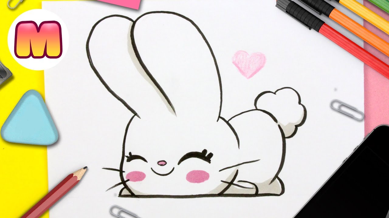 COMO DIBUJAR UN CONEJO KAWAII PASO A PASO - Dibujos kawaii fáciles - Como  dibujar animales kawaii, dibujos de Conejo Kawaii, como dibujar Conejo Kawaii paso a paso