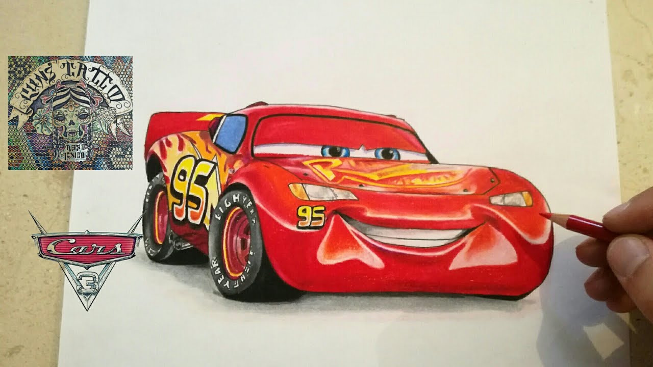 COMO DIBUJAR AL RAYO McQUEEN - CARS 3  how to draw lightning mcqueen, dibujos de Cars, como dibujar Cars paso a paso
