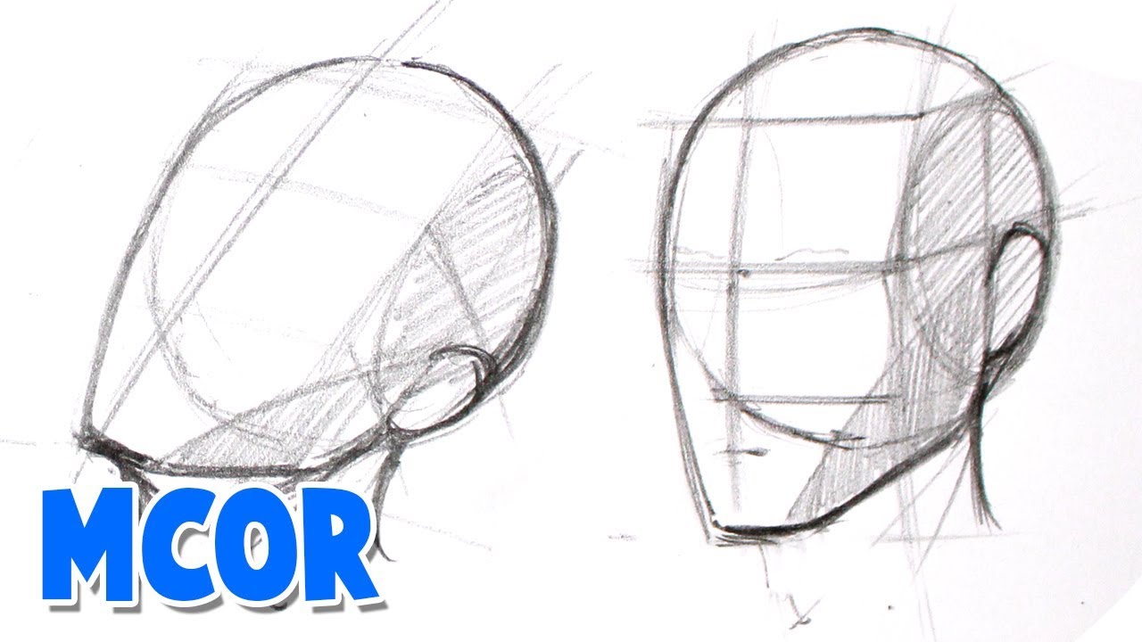 Como Dibujar la Cabeza Humana - Cualquier Vista  Conceptos Basicos 1 -  Tutorial, dibujos de Cabezas, como dibujar Cabezas paso a paso