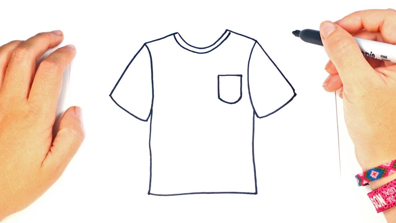 Cómo dibujar un Camiseta paso a paso  Dibujo fácil de Camiseta, dibujos de Camisetas, como dibujar Camisetas paso a paso