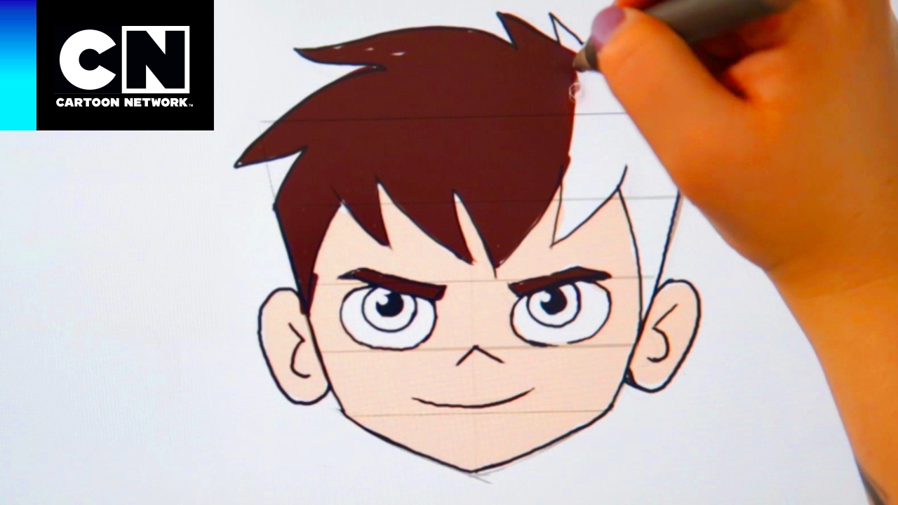 ¡Aprende a dibujar a Ben!  Ben 10  Cartoon Network, dibujos de Ben, como dibujar Ben paso a paso