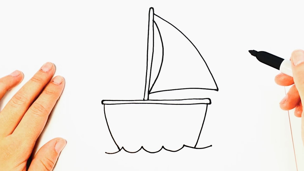 Cómo dibujar un Barco Muy Facil paso a paso  Dibujos Fáciles, dibujos de Barcos, como dibujar Barcos paso a paso