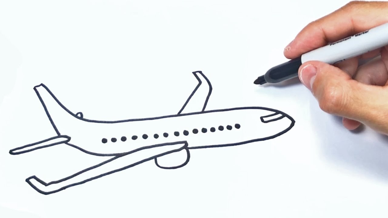 Cómo dibujar un Avion Paso a Paso  Dibujo de Avion, dibujos de Aviones, como dibujar Aviones paso a paso