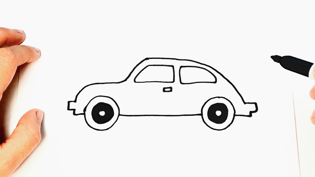 Cómo dibujar un Auto paso a paso  Dibujo fácil de Auto, dibujos de Autos, como dibujar Autos paso a paso