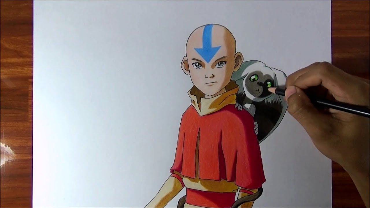 Cómo dibujar a Aang de Avatar  Tutorial de dibujo paso a paso, dibujos de Avatar, como dibujar Avatar paso a paso