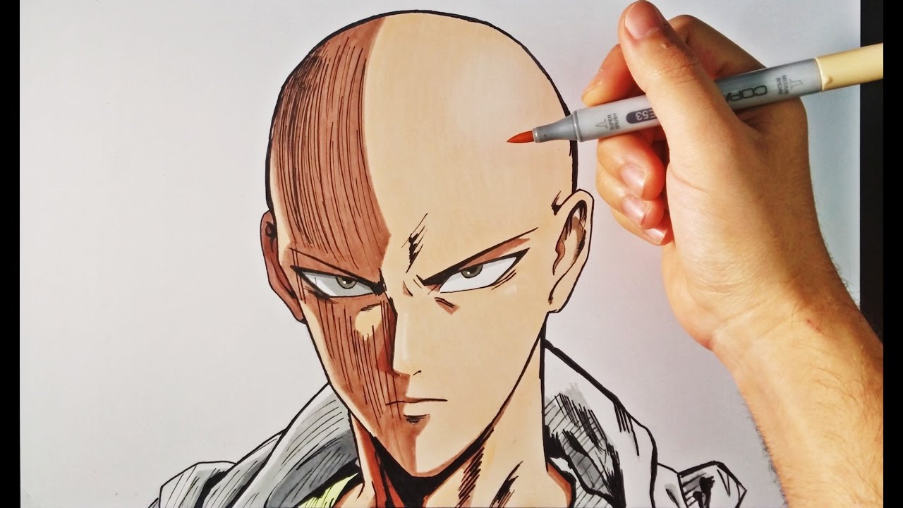 Cómo Dibujar a Saitama (One-Punch Man)  How to draw Saitama One Punch   ArteMaster, dibujos de Artemaster, como dibujar Artemaster paso a paso