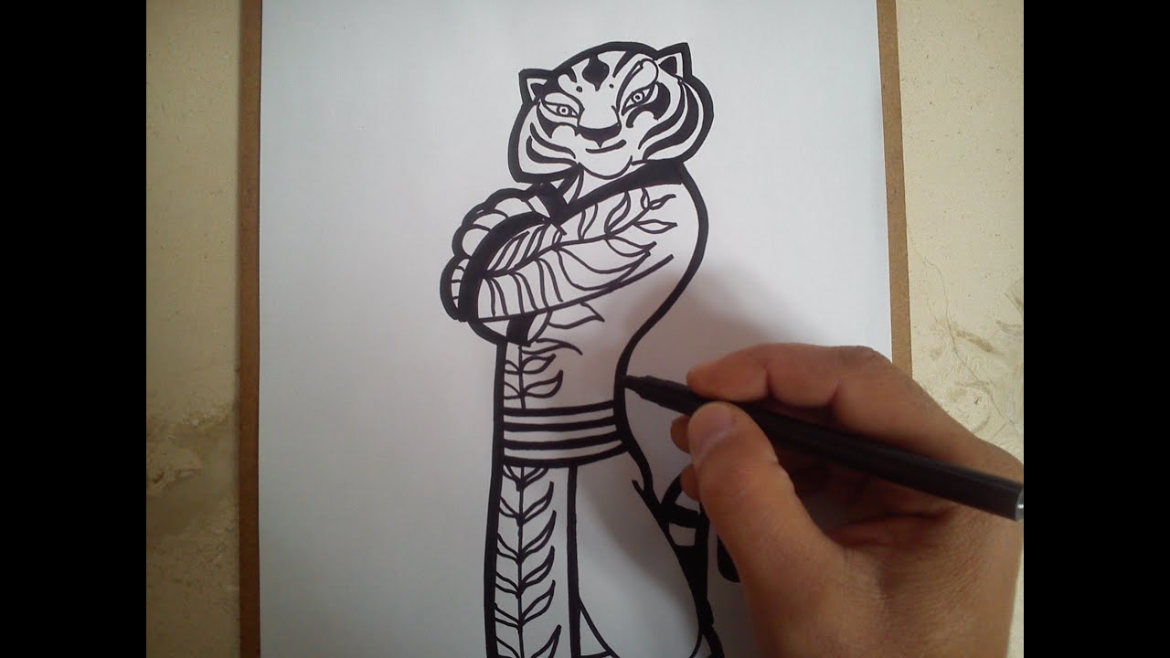 Como dibujar a tigresa de kung fu panda 3  how to draw Tigress Kung Fu  Panda 3, dibujos de A Tigresa De Kung Fu Panda, como dibujar A Tigresa De Kung Fu Panda paso a paso