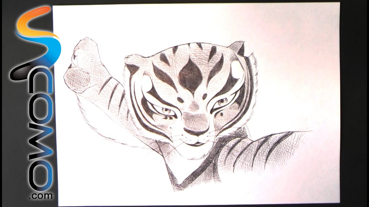 Dibujar tigresa de Kung fu panda, dibujos de A Tigresa De Kung Fu Panda, como dibujar A Tigresa De Kung Fu Panda paso a paso