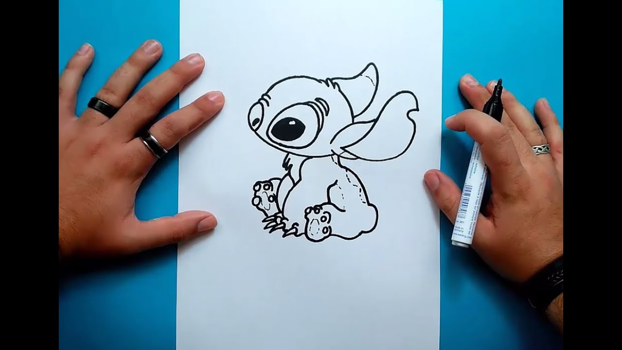 Como dibujar a Stitch paso a paso - Lilo y Stitch  How to draw Stitch -  Lilo & Stitch, dibujos de A Stitch, como dibujar A Stitch paso a paso