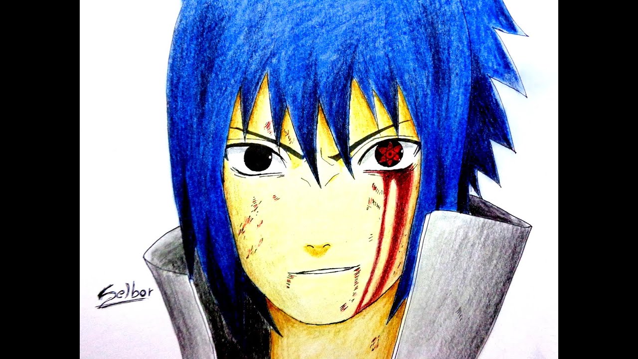Cómo dibujar a Sasuke Uchiha (Naruto)  Selbor, dibujos de A Sasuke, como dibujar A Sasuke paso a paso