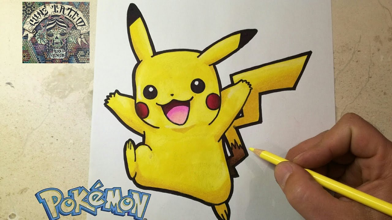 COMO DIBUJAR A PIKACHU  how to draw pikachu - pokemon, dibujos de A Pikachu De Pokémon, como dibujar A Pikachu De Pokémon paso a paso