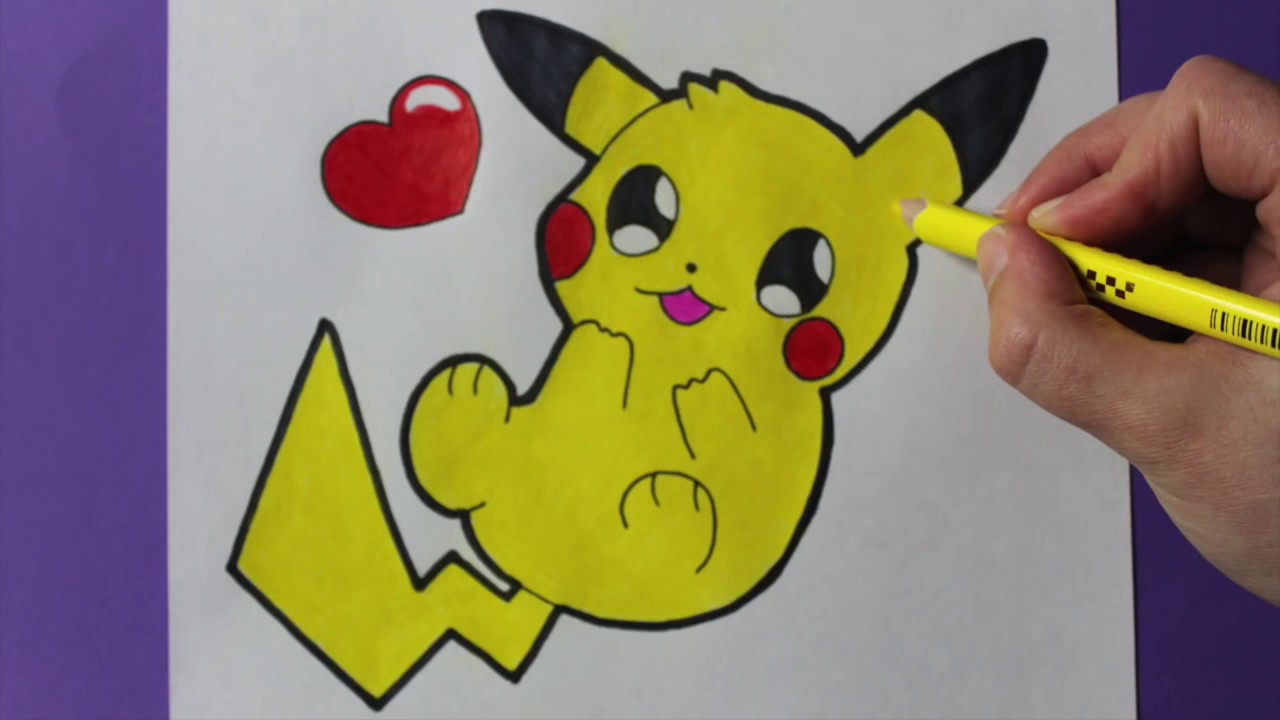 tutorial Como dibujar a Pikachu Kawaii :3, dibujos de A Pikachu Kawaii, como dibujar A Pikachu Kawaii paso a paso