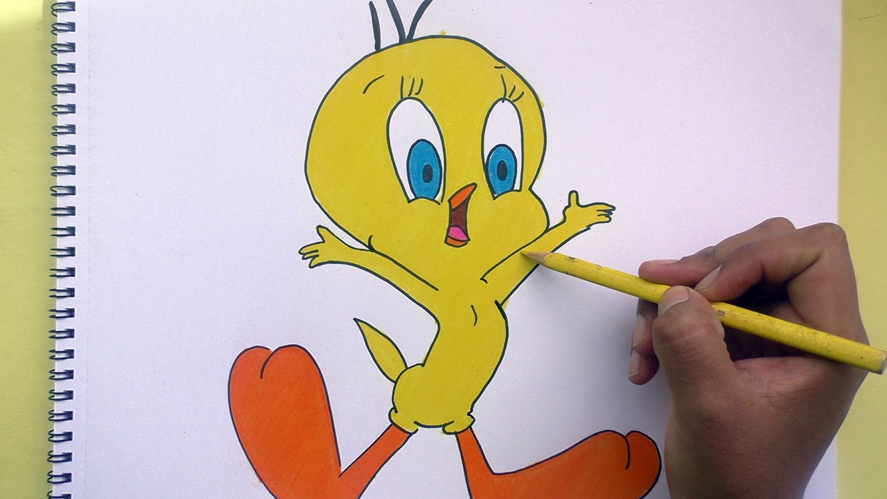 Dibujando y pintando a Piolin (Looney Tunes)- Drawing and painting to Piolin, dibujos de A Piolin De Los Looney Tunes, como dibujar A Piolin De Los Looney Tunes paso a paso