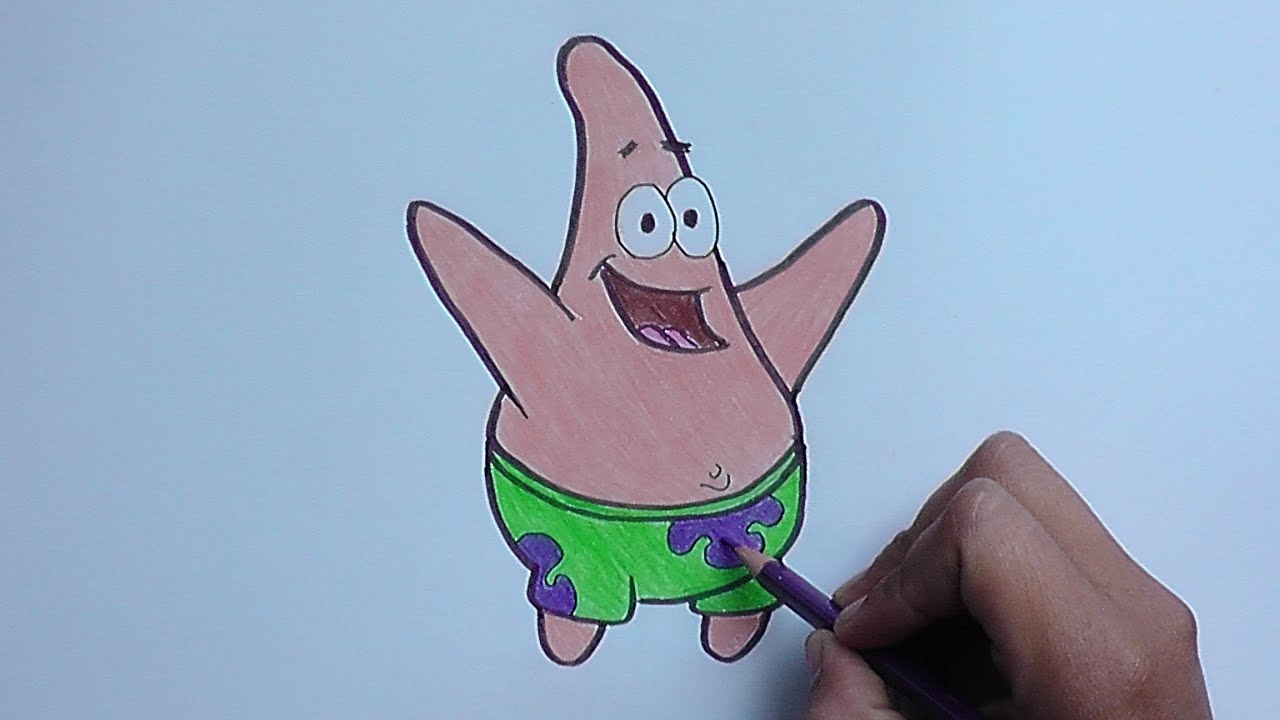 Como dibujar a Patricio (Bob Esponja) - How to Draw Patrick, dibujos de A Patricio, como dibujar A Patricio paso a paso