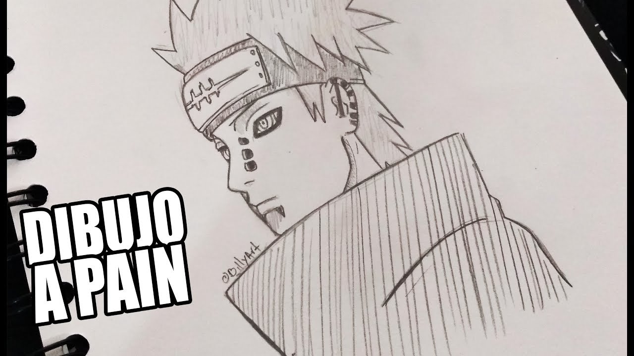 Cómo Dibujar a Pain de Naruto PASO A PASO  How to draw Pain - Naruto   Billyart, dibujos de A Pain De Naruto, como dibujar A Pain De Naruto paso a paso