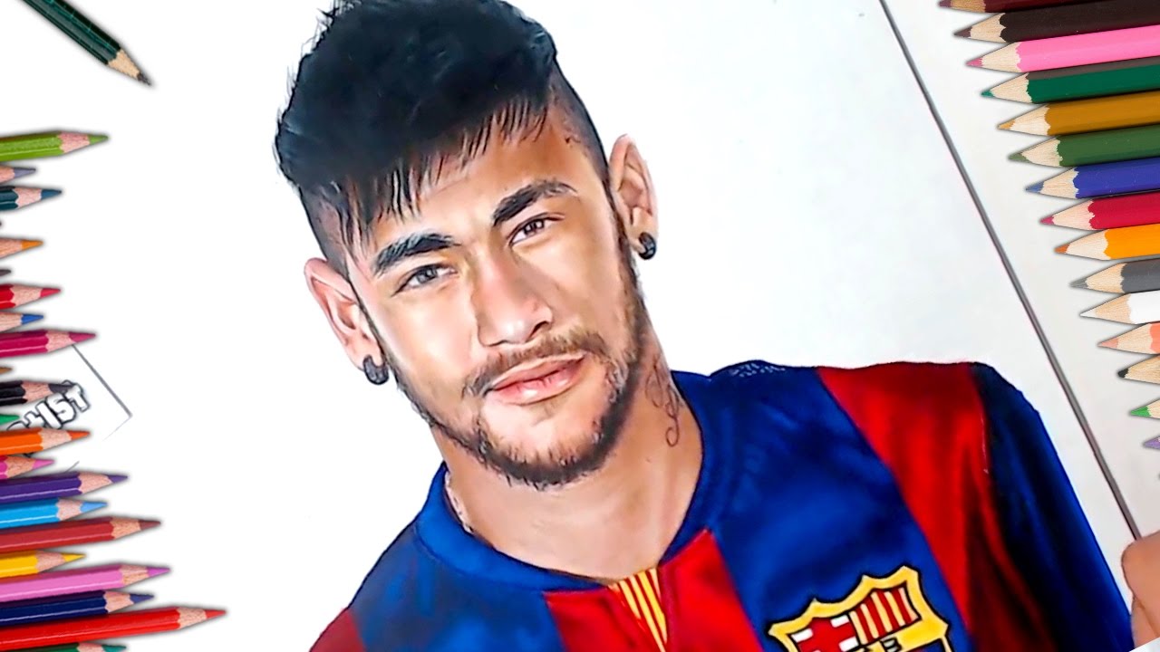 Dibujo de Neymar - Speed Drawing - Drawing Neymar, dibujos de A Neymar, como dibujar A Neymar paso a paso