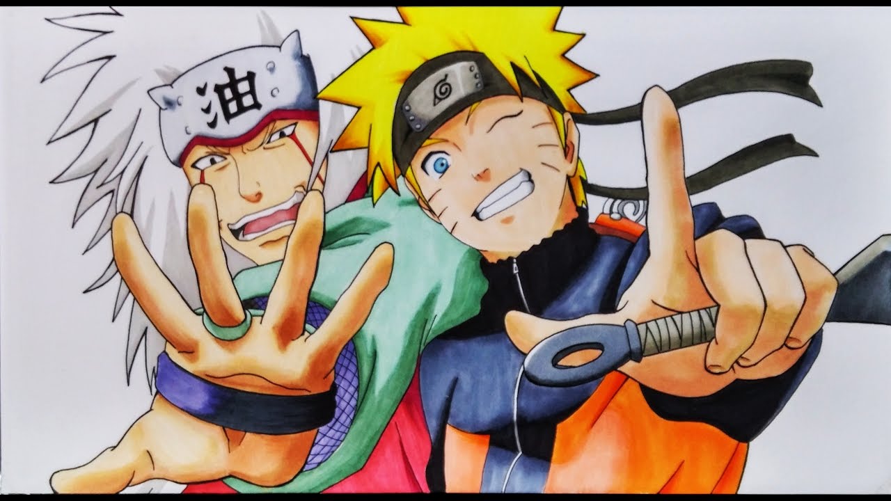 Naruto & JiraiyaNaruto Shippuden  Arte Anime Amino Amino, dibujos de A Naruto Con Jiraiya Saludando, como dibujar A Naruto Con Jiraiya Saludando paso a paso
