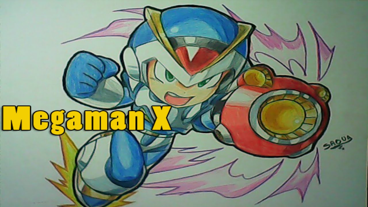 Dibujo de Megaman X  Speedpaint Megaman X, dibujos de A Megaman X, como dibujar A Megaman X paso a paso