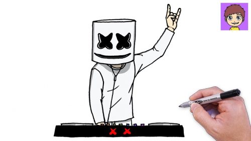 Cómo Dibujar A Marshmello 】 Paso A Paso Muy Fácil 2024 Dibuja Fácil