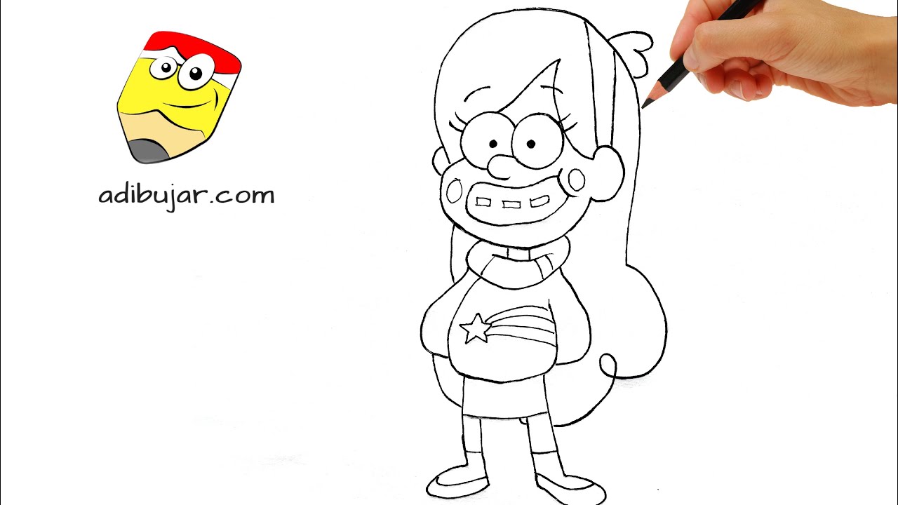 Cómo dibujar a Mabel (Gravity falls) a lápiz fácil paso a paso  How to  draw Mabel, dibujos de A Mabel De Gravity Falls, como dibujar A Mabel De Gravity Falls paso a paso