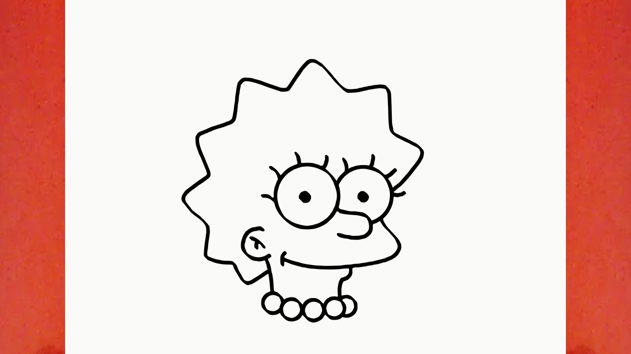 COMO DIBUJAR A LISA SIMPSON DE LOS SIMPSONS, dibujos de A Lisa Simpson, como dibujar A Lisa Simpson paso a paso